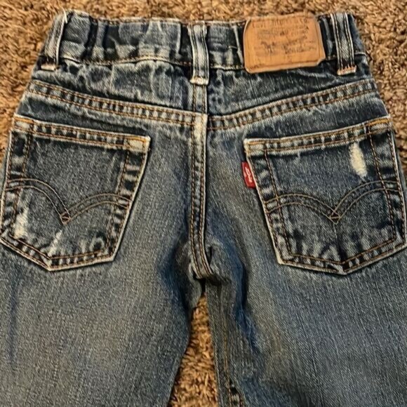 Levis’s 549 Relaxed Fit Boys Denim Jeans Distressed Size 2 - Picture 11 of 12
